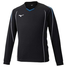 Mizuno 배구웨어 게임 셔츠(긴소매) 긴소매 V2MA9097 블랙×블루 일본 L (일본 사이즈 L에 해당)