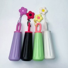 여신텀블러 휴대용 보온 보냉 물컵 OBALL 450mL 패션 예쁘고 실속있는 텀블러, 5개, 블랙