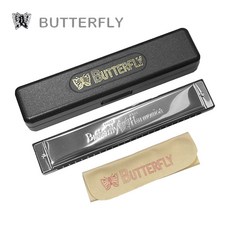 Butterfly蝴蝶牌 24孔複音口琴 SH-B24, 1個, 口琴（新版硬盒）C調