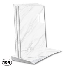 에이제이케이 붙이는 벽지 초대형 40x80cm 접착식 폼블럭 데코 타일 대리석 타일시트지, 비앙코 화이트, 10개