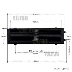 정시출고 범용 소형 중형 대형 오일 라디에이터 바 및 플레이트 단일 크로스 플로우 쿨러 코어, [03] large size