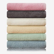 송월타월 라이트무지 엘리시안 수건 130g 30수 면사, 연두, 5개