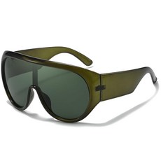 SODQW 여성 및 남성용 오버사이즈 선글라스 대형 프레임 자외선 차단 안경 운전 해변용 05-그린/그린 미디엄