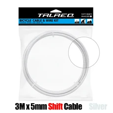 TRLREQ 3미터 5mm 자전거 브레이크 케이블 하우징 변속 라인 MTB 로드 직조 파이프 와이어 튜브, 05 5mm Shift Silver