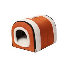 실외 강아지 캠핑 대형견 캣하우스 캠펫 방한 반려동물 텐트, s35 x 27 x 25cm, 1개, 심플오렌지