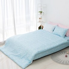 싱글 150-200cm 누빔이불커버 라크벨블루 북유럽풍 VW69F34C