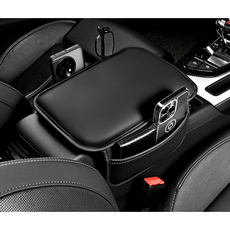 자동차 중앙 팔걸이 보호 패드 차량용 센터 콘솔 보호 매트 자동차 인테리어, 1개, 블랙