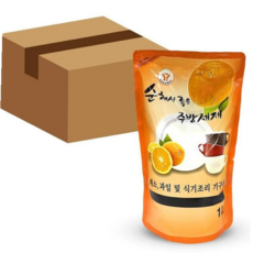 야채세정제 맑은나라 저자극 순한 주방세제 야채 과일용 리필 1L 12개, 본상품