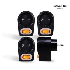 국산 절전 L자 1구 블랙 멀티탭 콘센트 어댑터, 4개, 검정, 5cm