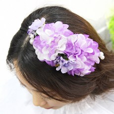 (주)아트인 플라워 머리띠(A), 슈가퍼플
