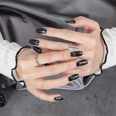 샤인비 멀티 큐어링 젤 스트립스 18p 세트 햇빛에 구워도 되는 멀티 큐어링 젤 스티커, 1개, 69518 슈가 블랙 링