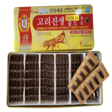 6년근 인삼캅셀 인삼캡슐 고려진생 인삼농축액 120캡슐, 99.6g, 1박스
