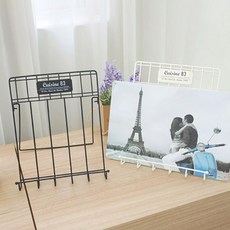 전시회장 철제 이젤 안내문거치대 그릇 도서 책거치대 홈, 블랙