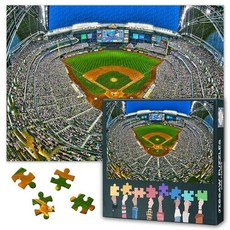 해외 TUMOVO 성인용 1000피스 퍼즐 야구 아트 - 직소 단단하고 어려운 도전적인 클리블랜드 프로그레시브 필드 69.8cm x 50cm27.5인치 19.75인치 가족 게임, 퍼즐-27.