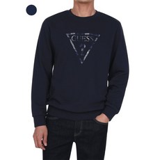 게스 남성 체크삼각로고 FLEECE SWEATSHIRT KO4K04C6