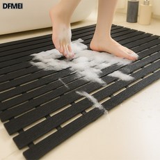 DFMEI 浴室防滑地墊淋浴衛生間廁所腳墊洗手間防摔浴室家用腳踩踏墊子, 1個, 黑色