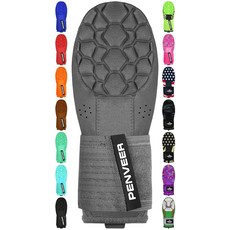 Penveer 야구 슬라이딩 장갑 청소년 및 성인 야구용 슬라이딩 장갑 소프트볼 슬라이딩 가드 왼손 및 오른손 (핫핑크 청소년), 회색