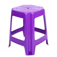 지오리빙 플라스틱 간이 의자, 사각(퍼플)