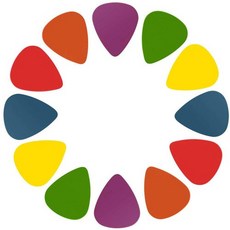 GPCT 스탠다드 어쿠스틱 일렉트릭 기타 피크. 모듬 색상의 GPCT Standard Acoustic Electric Guitar Picks. Unique Designs In As, 1개