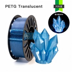 good 明閃光免烘乾打印耗材適用, 1個, PETG 閃光藍 1kg