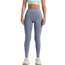 NVOYEGMOY 여성용 하이 웨이스트 레깅스 스트레치 액티브 팬츠 복부 콘트로이 운동 울트라 소프트 요가 팬츠 스틸 블루 XL