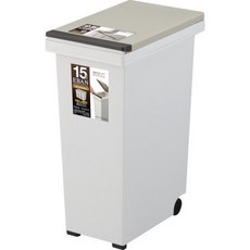 ASVEL 按壓彈蓋垃圾桶 日本製, 30L, 灰白