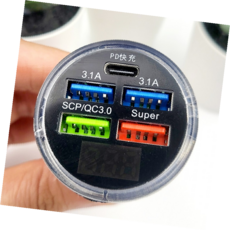 시거잭충전기 고속 충전 차량용 멀티포트 휴대용 안정적인 호환성 스마트폰 태블릿 자동차 용품, 상세페이지 참조, 1개