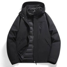 衝鋒衣防水外套 男女款白鴨絨輕羽絨三合一連帽外套-防風抗寒保暖可拆卸內膽兩件式戶外登山雪地滑雪羽絨服機能上衣