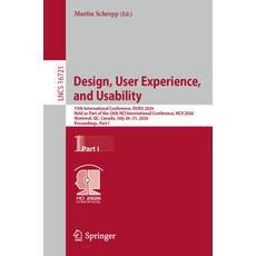 (영문도서)Design User Experience and Usability: 15th International Conference Duxu 2026... Paperback, Springer, English, 9783032300881