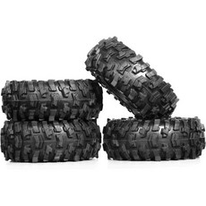 SCX24 TRX4M FMS FCX24 FCX18 AX24와 호환되는 118 124 RC 크롤러 타이어 플라스틱 10인치 비드락 휠, SCX24 TRX4M FMS FCX24 FCX18 AX