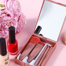 메이크업 미러 브러쉬 5종 케이스 휴대용 손거울 도구buy7+6Lin