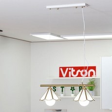 팬던트 2등 화이트 모듈 형광등 방등 인테리어 60w국내산 주방 전등 led 식탁등 거실 조명 50w dew9094oX