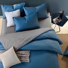 Blue Grey 100%Cotton Duvet Cover Twin Queen King Size Bedding sets Bed sheet Fitted s [A00059110], 03-bedding set 1 Bed s-59110