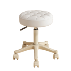 회전식 리프트 바 의자 바퀴가 달려 있어 이동이 편리하며 가정용 의자, 1개, 흰색