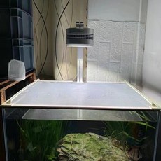 臺北出貨 磁吸防跳網 魚缸防逃網蓋 雷龍防跳網 烏龜防逃爬蟲蓋 可自裁剪 可定製 ML834, 1個, 白框+白納米網【強磁密網可裁剪】,定製