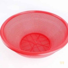 대목 원형 소쿠리 9호 레드 농산물바구니