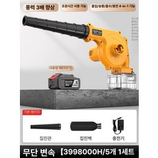 세차 송풍기 대포 제설 차량용 에어청소기 블로워 낙엽, A. 3998000H+배터리 1개, 1개