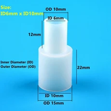 1-10PCS 실리콘 유연한 조인트 호스 커넥터 고무 팔꿈치 하드 튜브 소프트 피팅 탄성 직각 액세서리, 02 10 pieces, 11 ID 6mm  -  ID 10mm