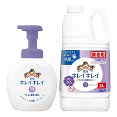 LION 獅王 趣淨 趣淨抗菌洗手慕斯花香組（500毫升 1入 + 2公升補充瓶 1入）/套, 1套