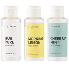 소금습관 예스솔트 양치소금 퓨어+레몬+민트, 3개