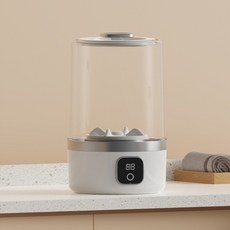 SPOIL 兩用手持掛燙機 電熨斗 蒸氣熨鬥 電熨鬥 小熨鬥 迷你熨鬥 乾濕兩用 送禮, USB充電內衣褲洗衣機-白色數顯款, 1個