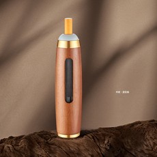 不掉菸灰懶人神器手持煙套不掉灰防掉菸灰神器半截式車載菸灰缸, 1個, 木紋-金拉絲:簡裝
