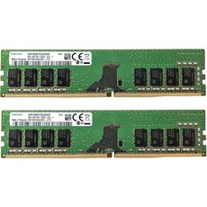 삼성 16GB 2x8GB DDR4 2666MHz DIMM PC421300 UDIMM 비ECC 1Rx8 12V CL19 288핀 데스크탑 컴퓨터 램 업그레이드 키트 M378A1K
