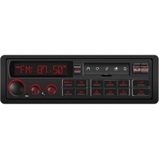 싱글 딘 레트로 카 라디오 클래식 차량용 유럽 스타일 스테레오 - 블루투스 FM AM USB SD AUX USB-C 고속 충전 4-CHN 2 서브우퍼 출력 SWC
