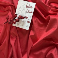 CRT 026 탐나요 단면 스웨이드 벨벳 스판 원단 무지 패브릭 세무 대폭 극세사 천, 1개, 레드