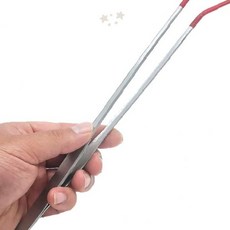 파충류 사육 관리 긴 손잡이 끝부분 휘어진 형태 살아있는 곤충 급여 스테인리스, 1개, 곡선형
