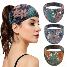 와이드 헤어밴드 레이스 여름용 레트로 스타일 심플 우아 헤어액세서리 여성용