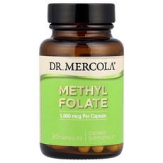 활성엽산 5000mcg 엽산 30캡슐 비타민B9 함유 닥터머콜라, 1개, 30정