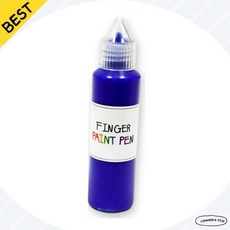 키즈맘아트 핑거 페인트펜 낱색 50ml 파랑 블루 페인팅 펜 픽앤코501