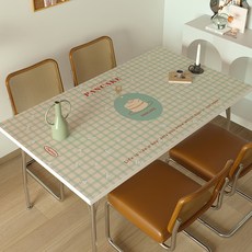 PAKCHOICE 방수 방유 방오 단열 PVC 식탁 테이블 매트, 40*60cm, 그린, 1개